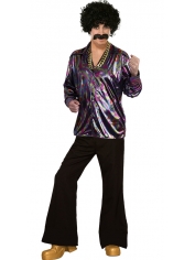 Shiny 70s Costume Disco Shirt - Adult Mens 70s Disco Costumes